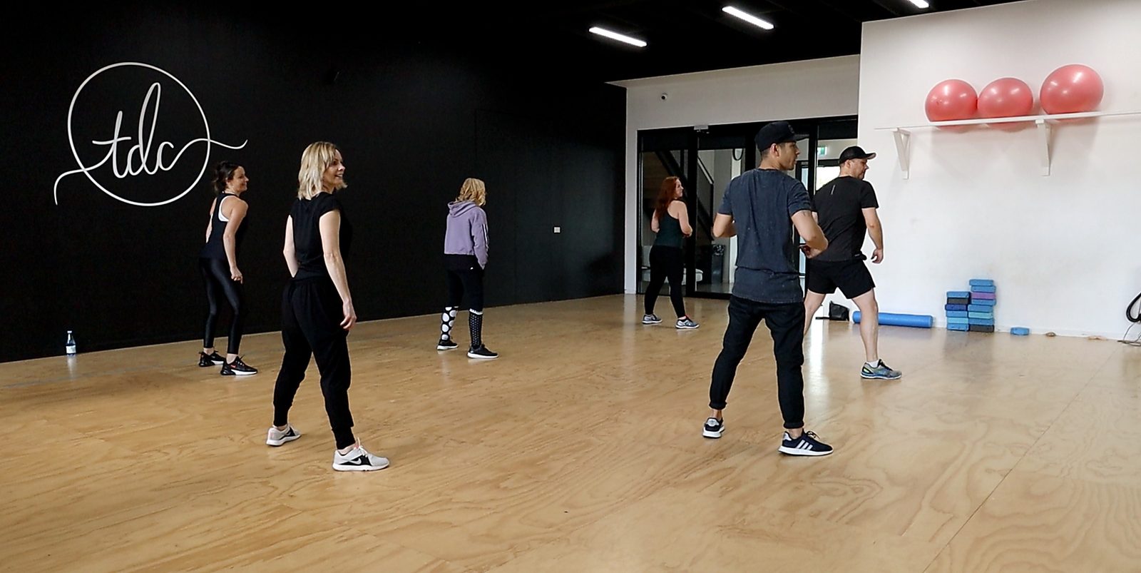 Andrew Dowton leading a team through choreography at the TDC Spotswood studio
